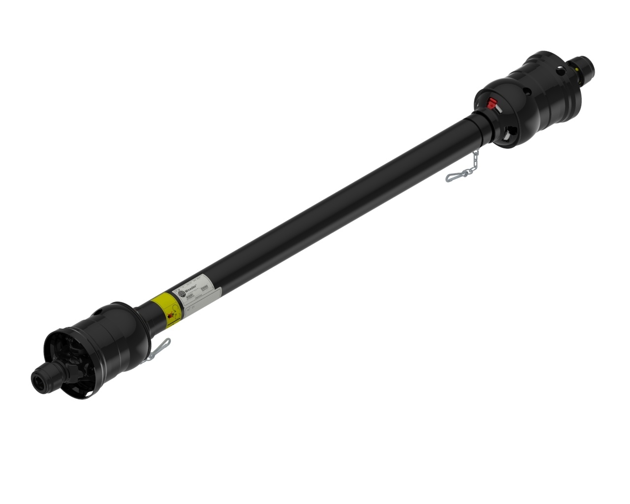 Карданный вал с двухсторонним широкоугольным шарниром WWCV , AB6-80, 1010MM, AL 1 3/8